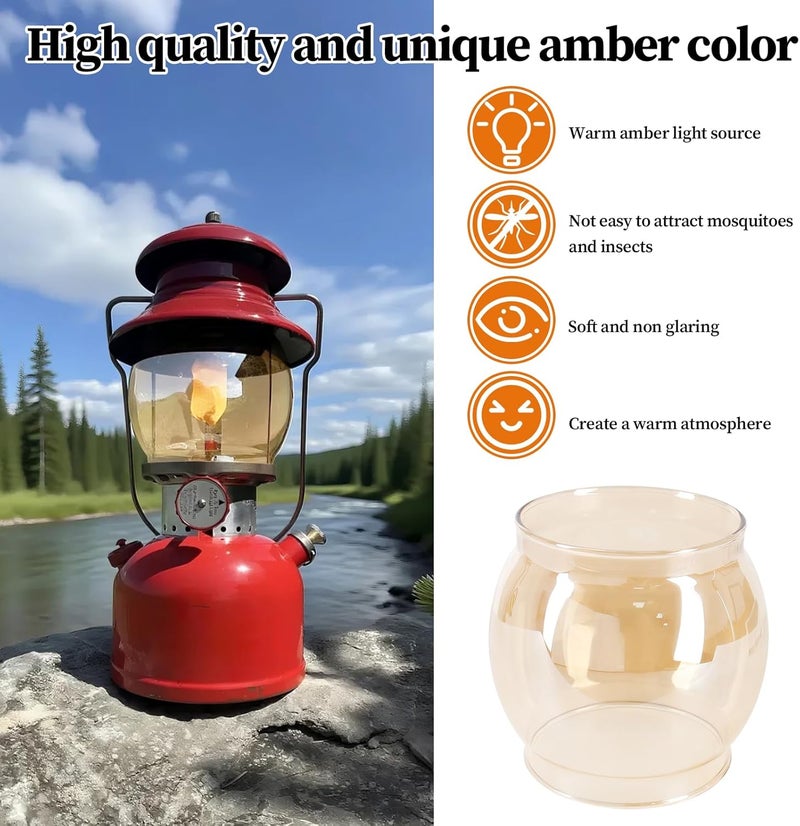 LVACODV 10-Pack Lantern Mantles & Glass Globe Replacement, Compatible with Coleman Lantern Parts & Ozark Trail Lanterns, Fits R690B051 & Other Fuel Lantern Models 200A/B,242/A/B/C - Image 5